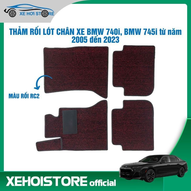 พรมปูพื้นรถยนต์สําหรับ BMW 740i, BMW 745i 2005-2023 5 ที่นั่ง กันฝุ่น ทําความสะอาดง่าย