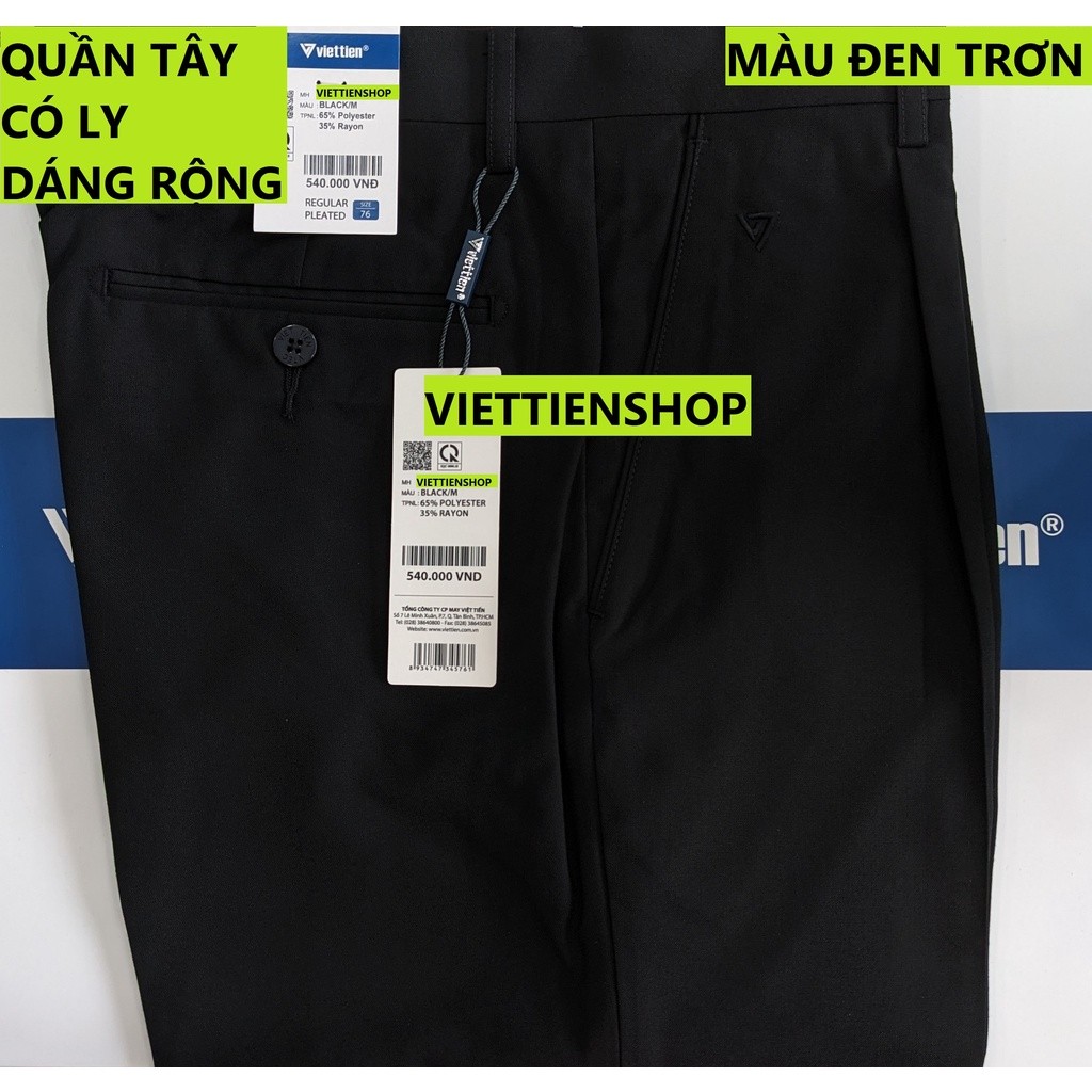 (สีดําธรรมดา QTR) VIET TIEN TROUSERS WITH CUP (ไม่ทะลุ - REGULAR)