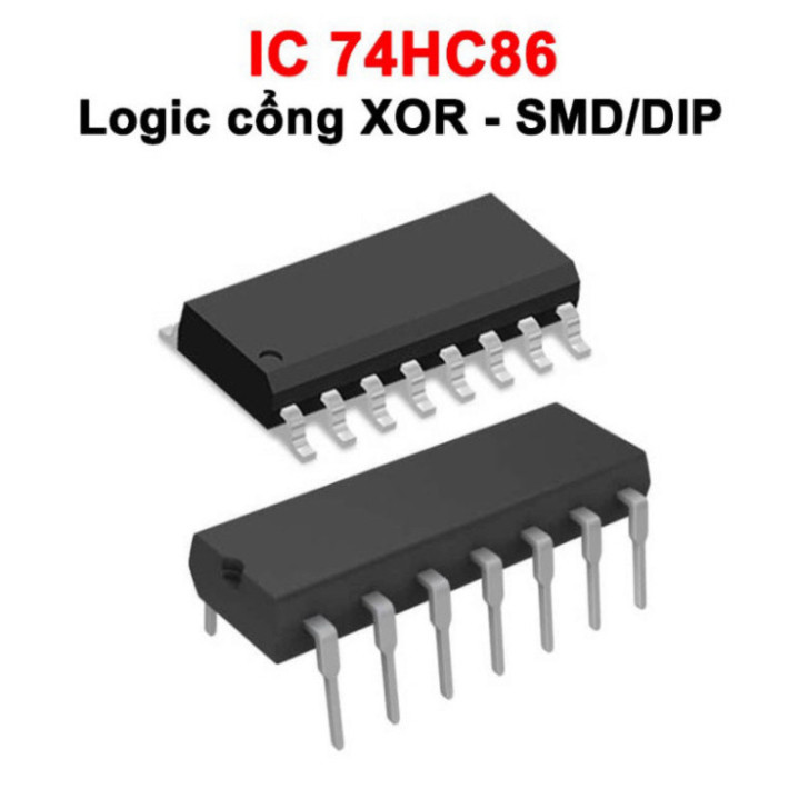 (10 ชิ้น) XOR เกต Logic IC 2 อินพุต 74HC86 พิน/พิน