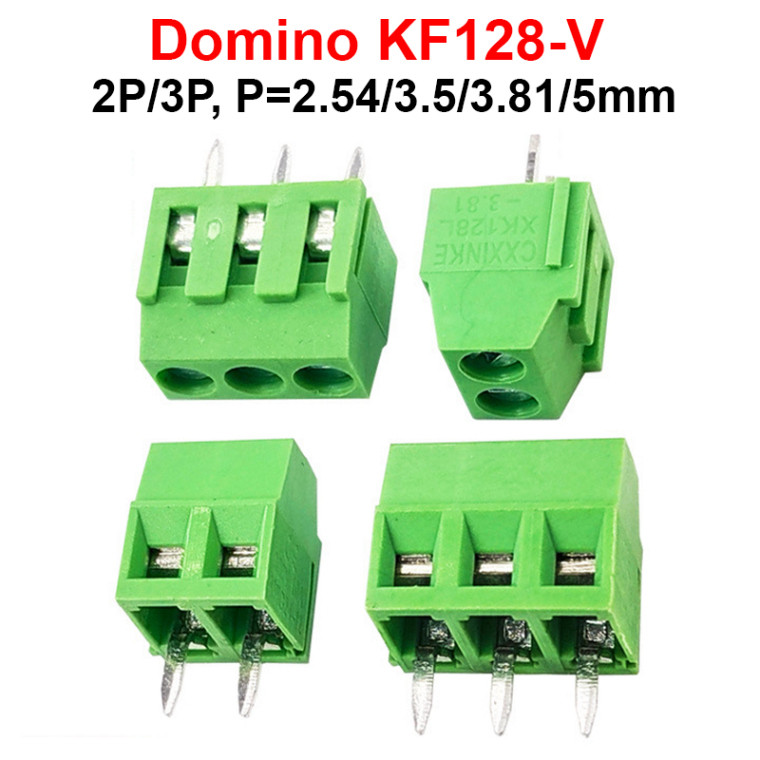 ขาตรง Domino KF128-V 300V 10A P=2.54/3.5/3.81/5mm
