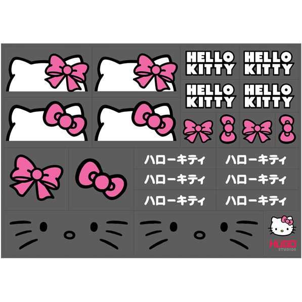 Hugo Studios Hello Kitty 2 รูปลอกสไลด์น้ํา สเกล 1/64 ยังไม่ใส