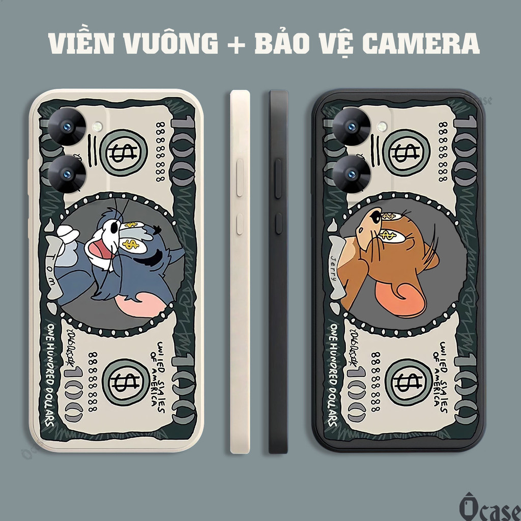 เคส Realme V30 / V30T พิมพ์ลายแมวและเมาส์