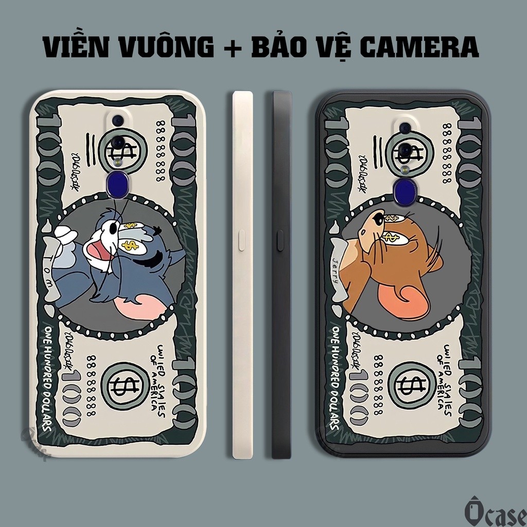 เคส Oppo F11 / A9x / F11 Pro พิมพ์ลาย Bear, Cat and Mouse ขอบสี่เหลี่ยมและป้องกันกล้อง