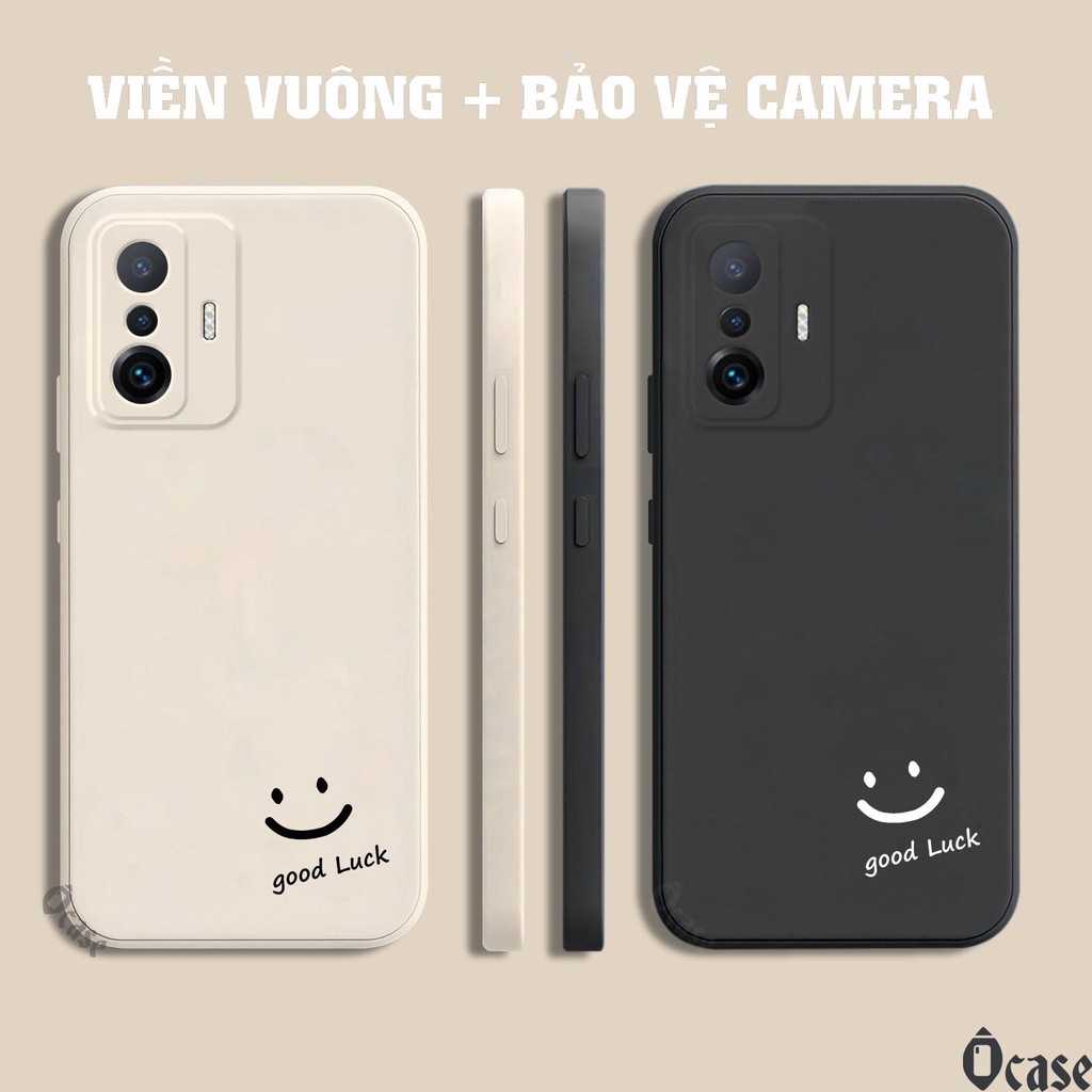 เคส Xiaomi 11T / 11T Pro พิมพ์ลายหน้ายิ้มนําโชคและขอบสี่เหลี่ยมพร้อมการป้องกันกล้อง