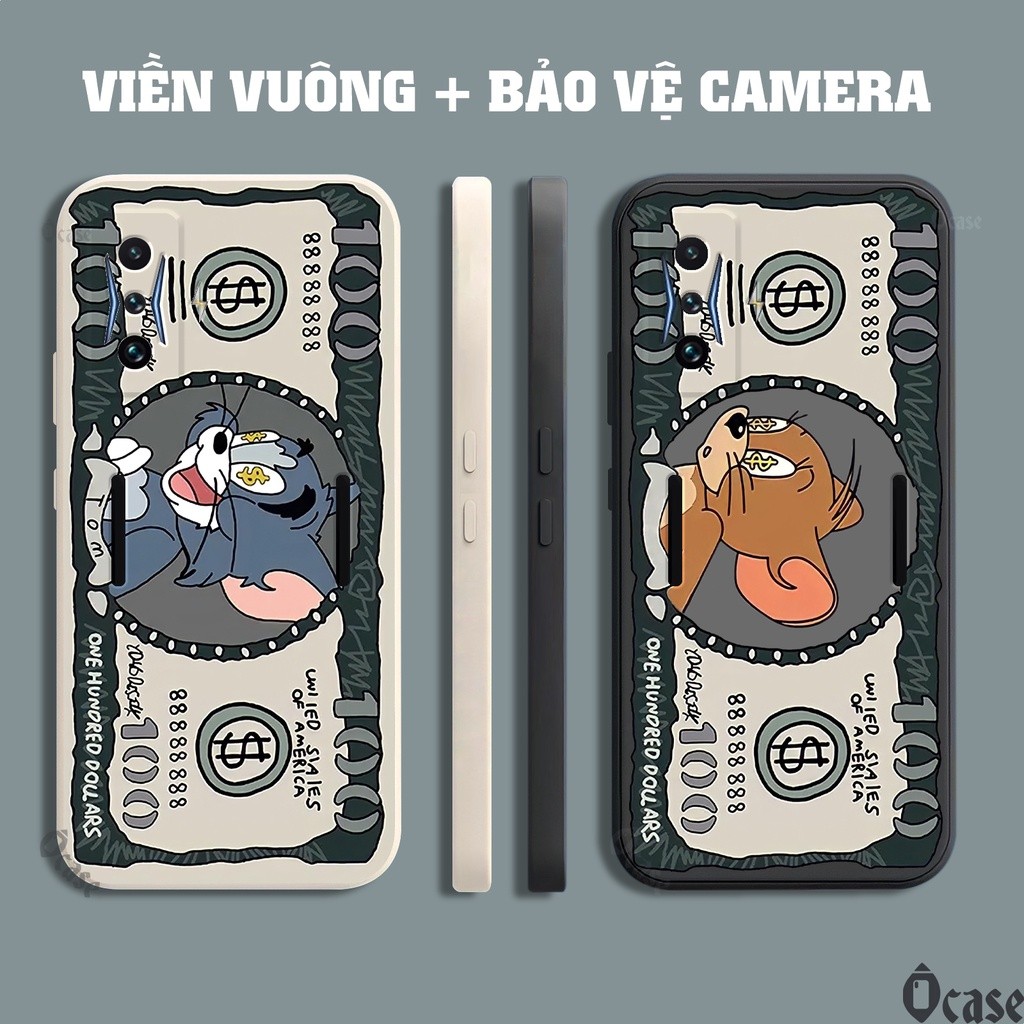 เคส Xiaomi Redmi K50 / K50 AMGF1 / K50 Gaming / Poco F4 GT พิมพ์ลาย Cat and Mouse ขอบสี่เหลี่ยม และป