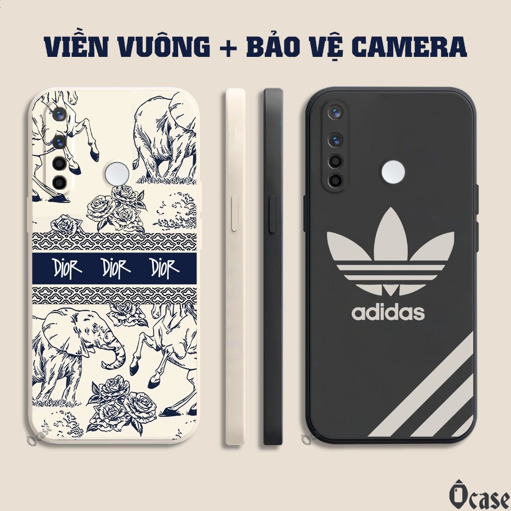 เคส Realme 5 / 5 Pro / Q / 5s / 5i มีขอบเหลี่ยมและป้องกันกล้อง