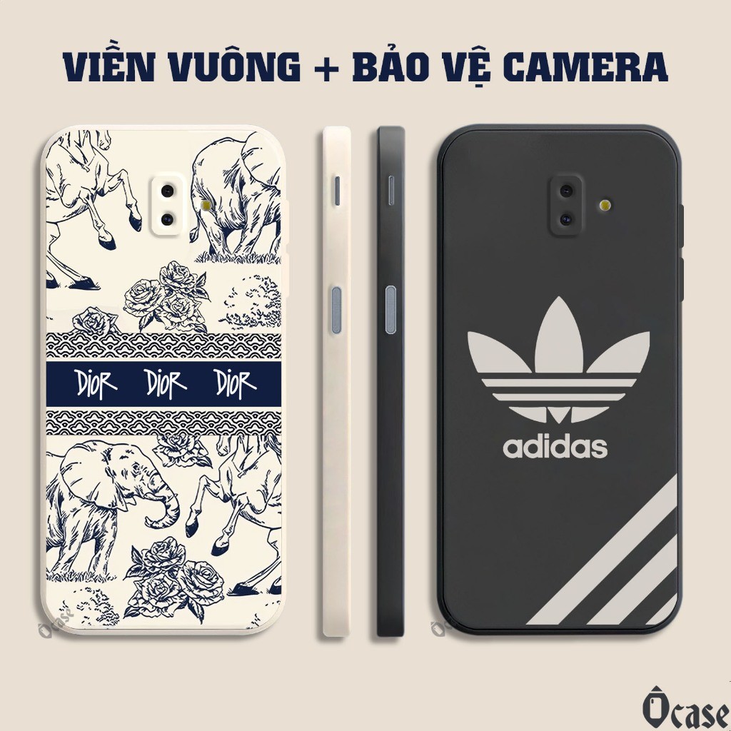 เคส Samsung J6 Plus / J6+ / J6+ / J6 / J8 พิมพ์ลายหมี และขอบเหลี่ยม พร้อมกันรอยกล้อง