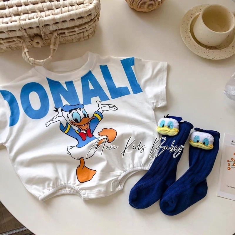 Donald Duck chip Body ทําจากผ้าฝ้ายสําหรับเด็กทารก 0-2 ปี