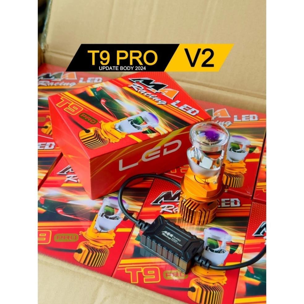 Mini T9 Pro Ball Bearing Led Bulb เวอร์ชั่นใหม่ 2024 60W สําหรับรถยนต์และรถจักรยานยนต์ที่มีขา H4...(