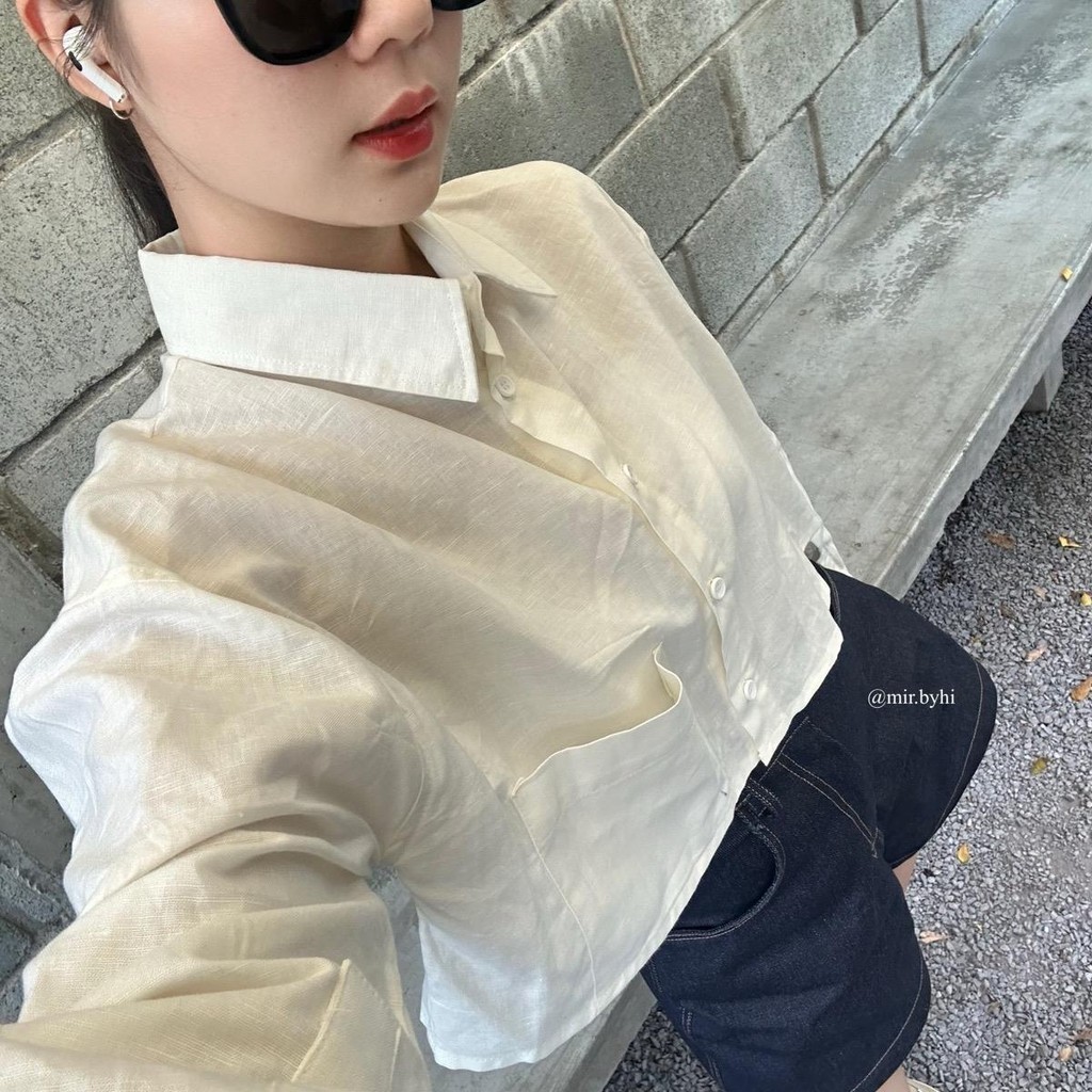 เสื้อเชิ้ต FORIE | Mir.byhi | เสื้อครอปผ้าลินิน