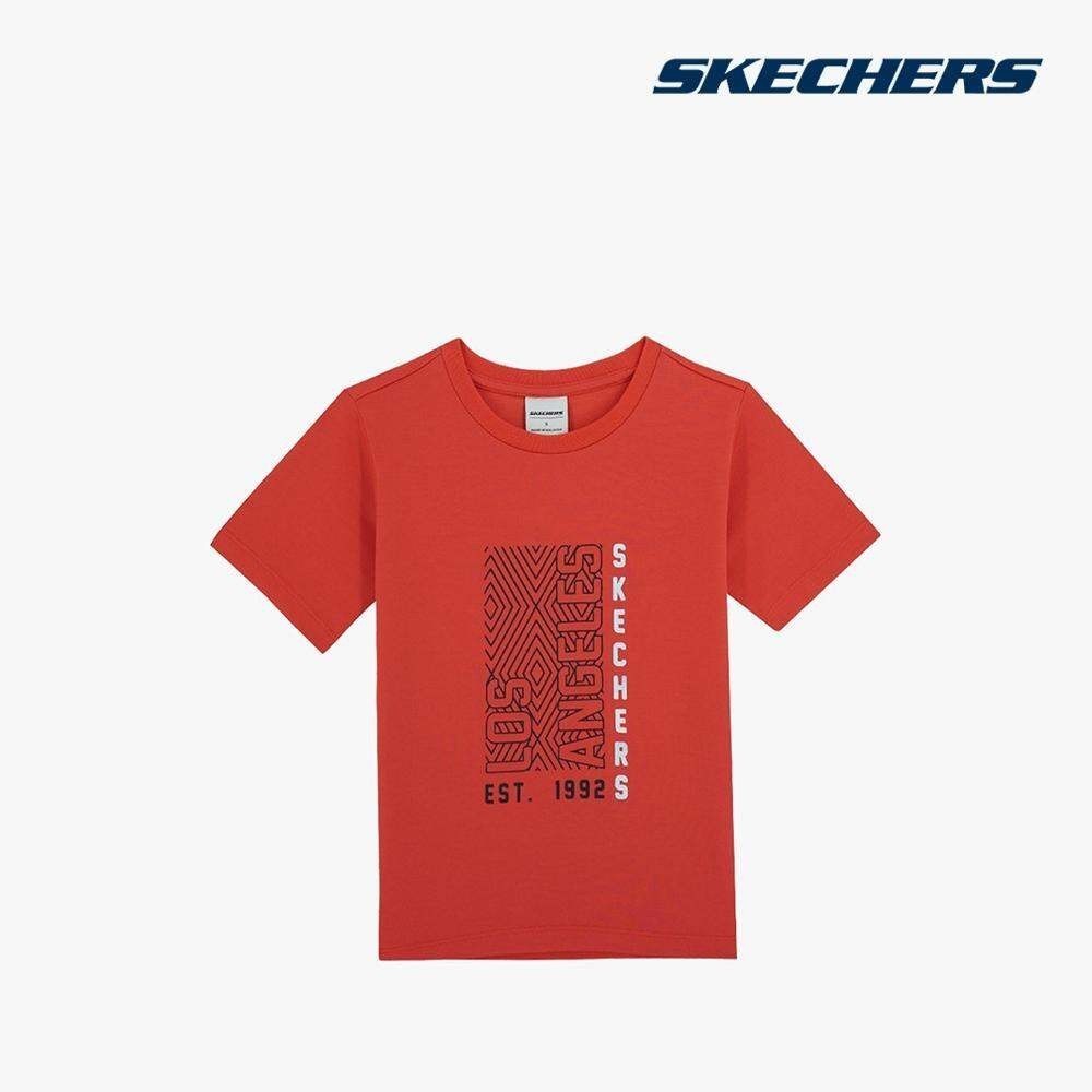 SKECHERS - เสื้อยืดแขนสั้นคอกลมเด็กชาย Los Angeles SL124K224-PORD