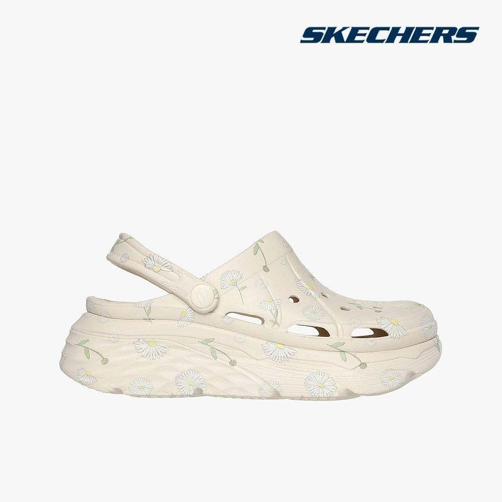 SKECHERS - รองเท้าอุดตันผู้หญิงแต่งลาย Max Cushioning Foamies 111271-NAT
