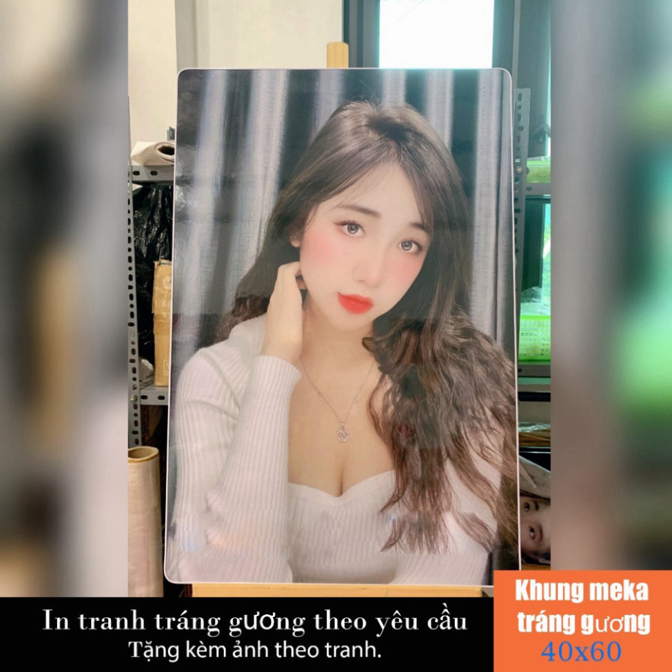 กรอบรูป 40x60 ไม้เมกาพร้อมกระจกด้านและขอบพิมพ์ตามคําขอ 40x60ซม
