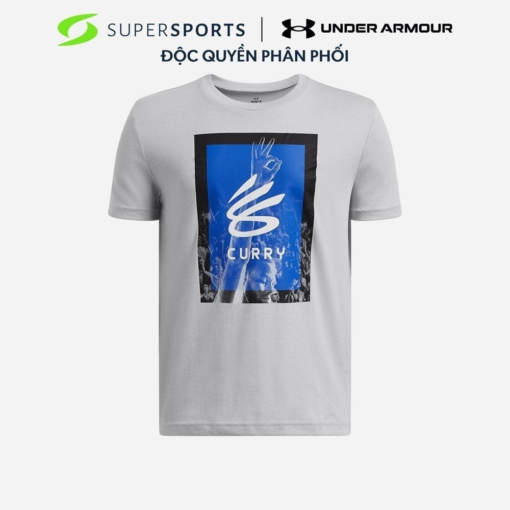 UNDER ARMOR UNDER ARMOUR Under ARMOUR Curry Trend 1 เสื้อยืดแขนสั้นบาสเก็ตบอลเด็กชาย - สีเทา - 13904