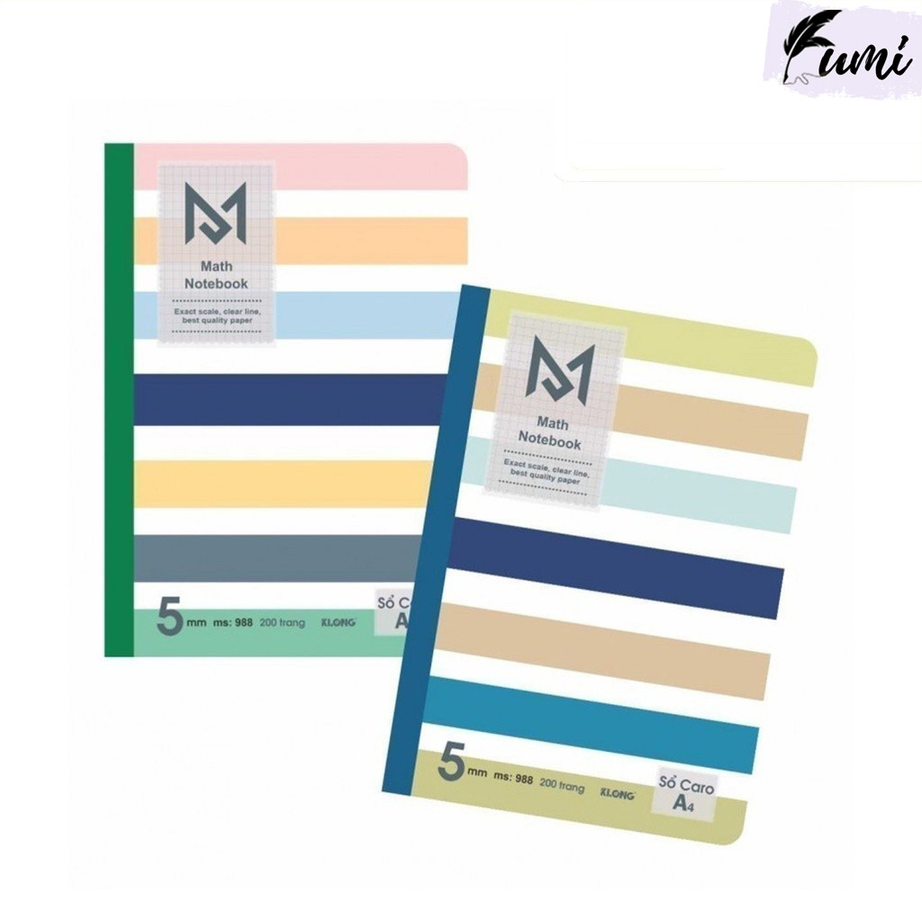 สมุดโน๊ต Caro เย็บและติดกาวที่สัน A4 200 หน้า 70/76 KALONG MS 988