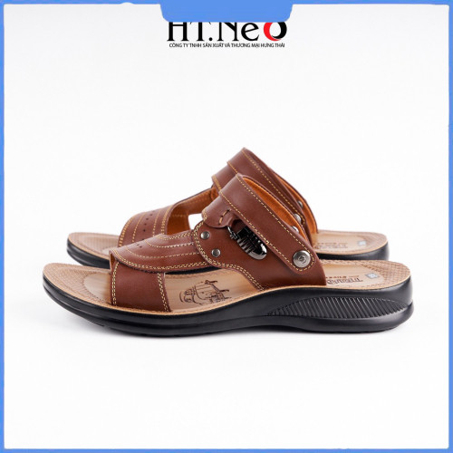 รองเท้าแตะหนังวัวพื้นยางคุณภาพสูง สไตล์เรียบหรู sd168