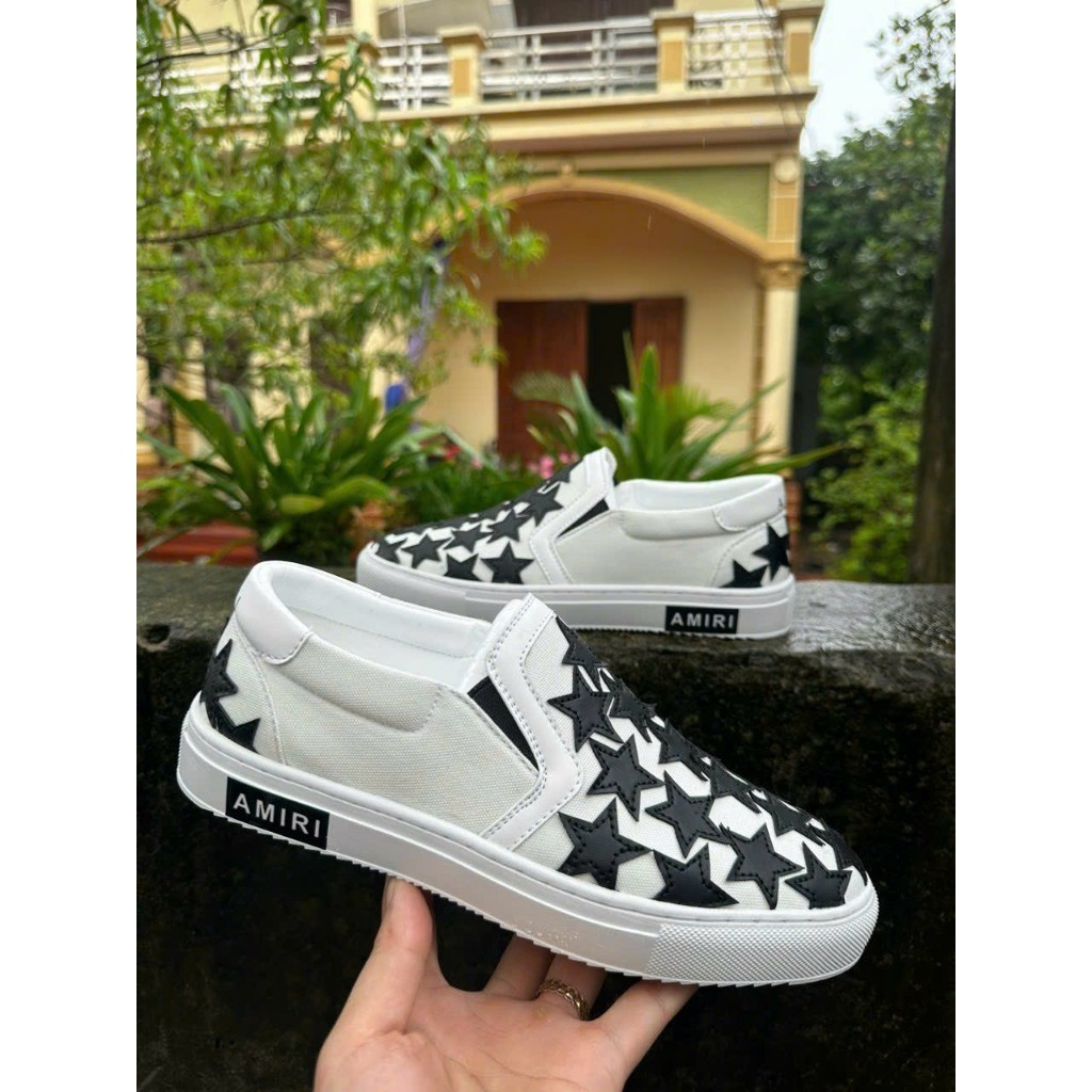 รองเท้าโลฟเฟอร์ผู้ชาย Amiri ปักดาวก็ฮิตสุดฮอต_รองเท้าโลฟเฟอร์ผู้ชาย Amiri คุณภาพสูง