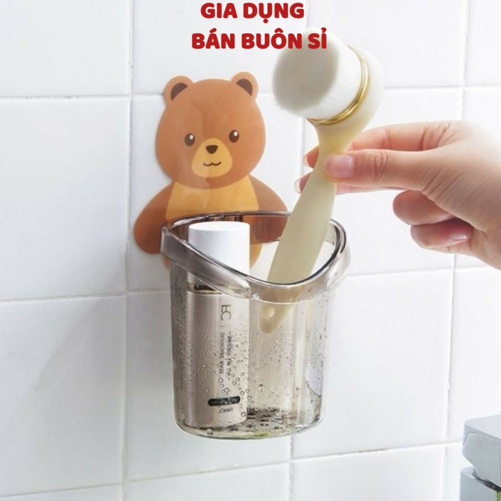 [COMBO OF 10 BAGS] ที่ใส่แปรงสีฟันและยาสีฟันรูปหมีน่ารักติดผนัง T2