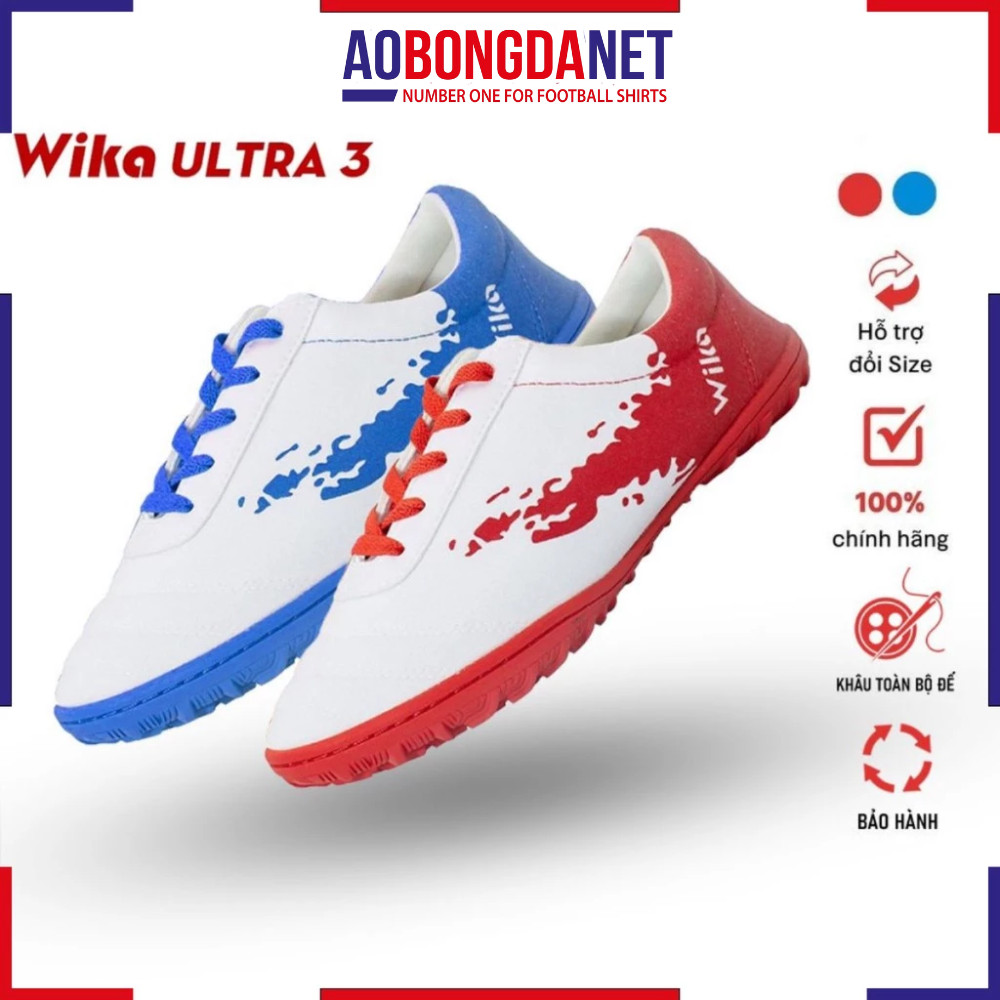รองเท้าฟุตบอล Wika Ultra 3 ของแท้พร้อมพื้นรองเท้าเย็บเต็มรองเท้า Bata Wika ทําจากผ้าใบไม่ซีดจาง