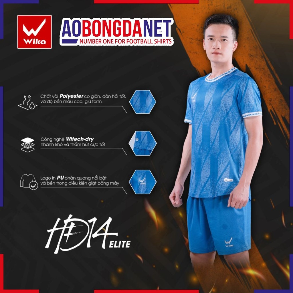 Wika Hoang Duc HD14 Elite Football Clothing กางเกงวอร์มฟรีโลโก้แท้ ยืด ไม่ยับน้อย