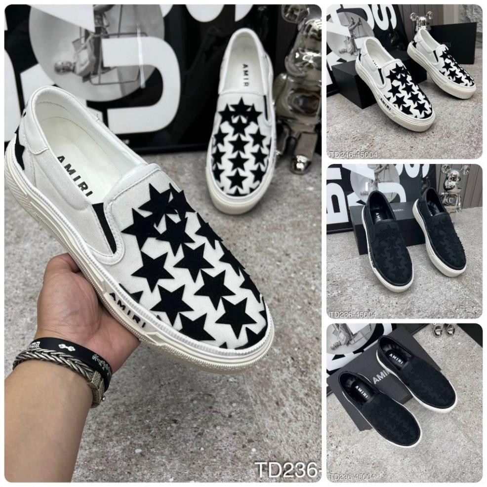 รองเท้าโลฟเฟอร์ผู้ชาย Amiri ปักดาวก็ฮิตสุดฮอต_รองเท้าโลฟเฟอร์ผู้ชาย Amiri คุณภาพสูง