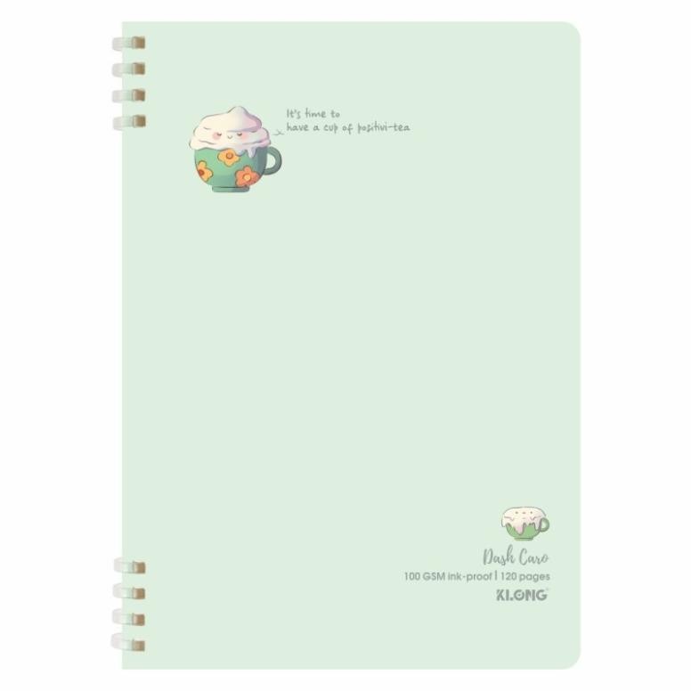 XO (Combo 5 เล่ม) หนังสือ Dash Caro (5x5)mm สปริงพลาสติกอ่อนทั้งปลาย KLONG A5 120 หน้า 100/76; MS: 5