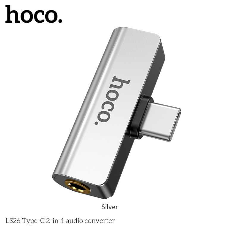 อะแดปเตอร์เสียง Hoco LS26 Type-C 2in1