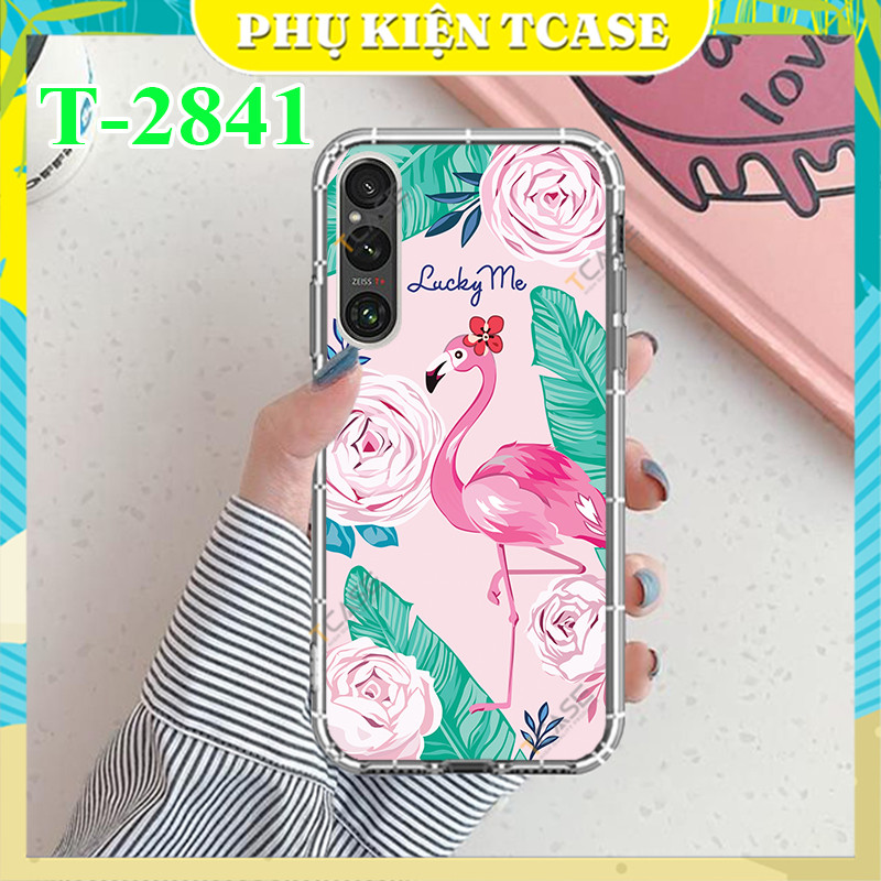 Sony Xperia 1, Xperia 1 Mark II, Xperia 1 III, 1 IV, 1 V, 1 VI case with Flamingo print - TCASE
