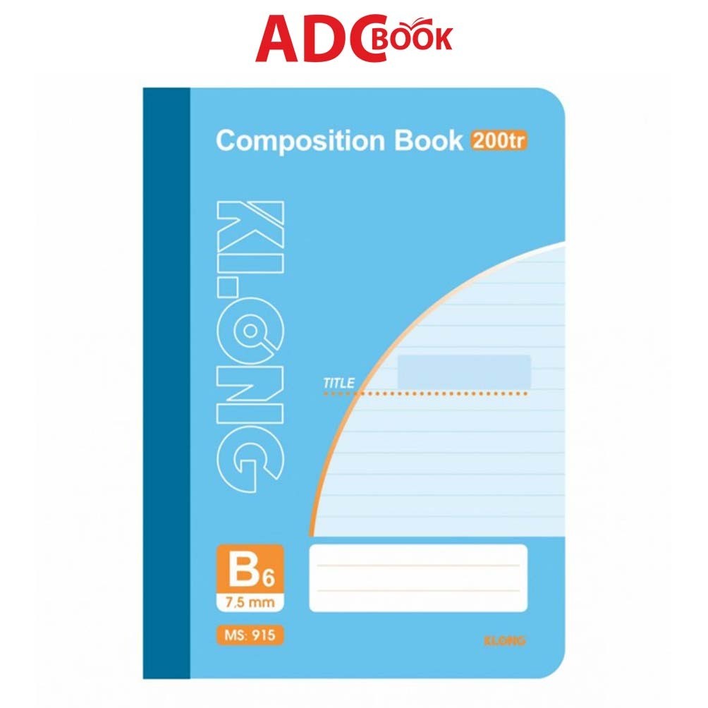 K.Long สมุดโน๊ตเย็บสัน B6 เส้นแนวนอน 200 หน้า - K.Long 915 - Notebook