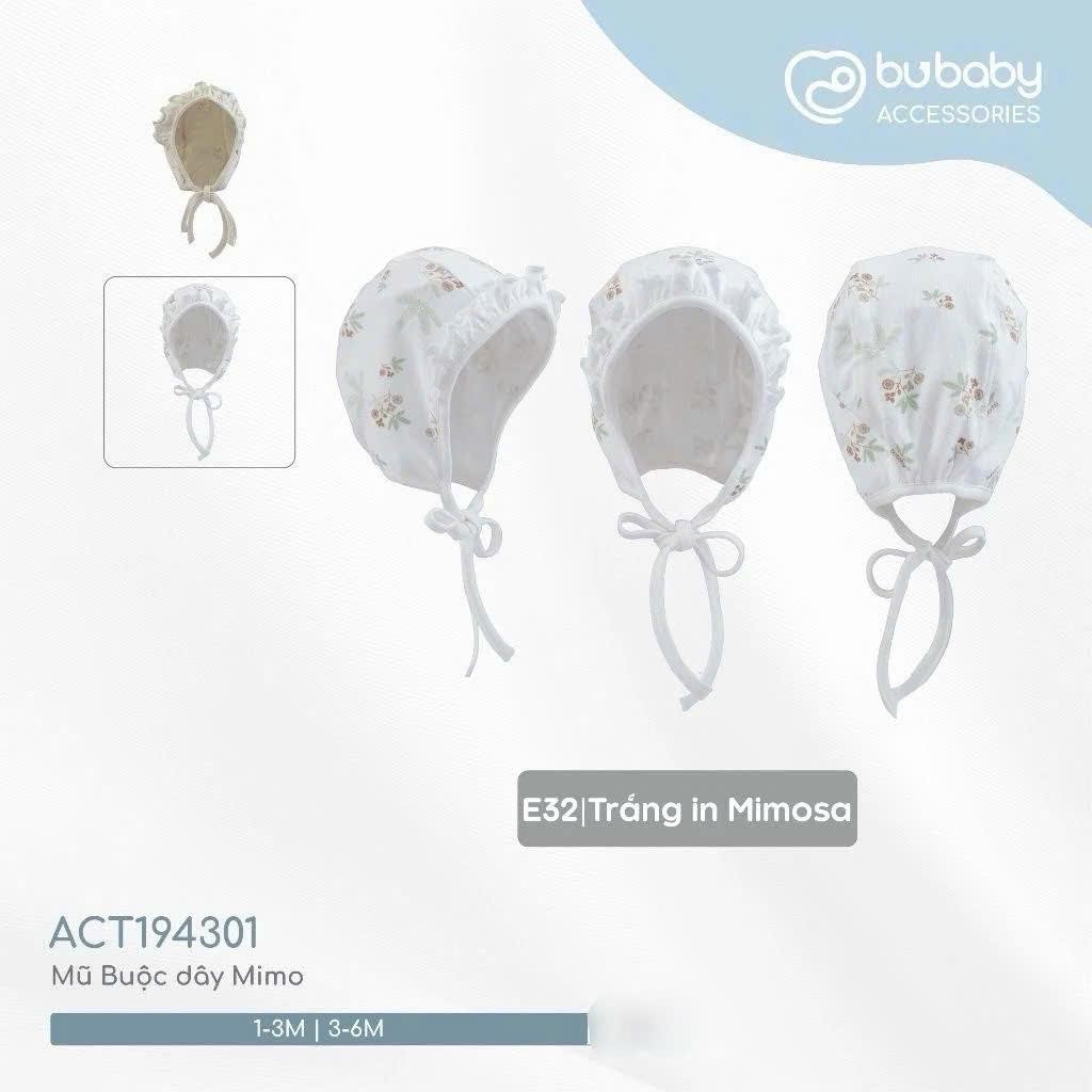 หมวกผูกเชือก ยี่ห้อ BuBaby สําหรับเด็กทารก