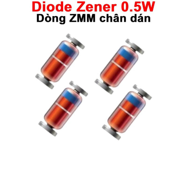 [ราคาสุดคุ้ม Combo] (20 ชิ้น) Zener Diode ZMM2V4, ZZMM3V9, MM5V6, ZMM7V5... พิน SMD 0.5W
