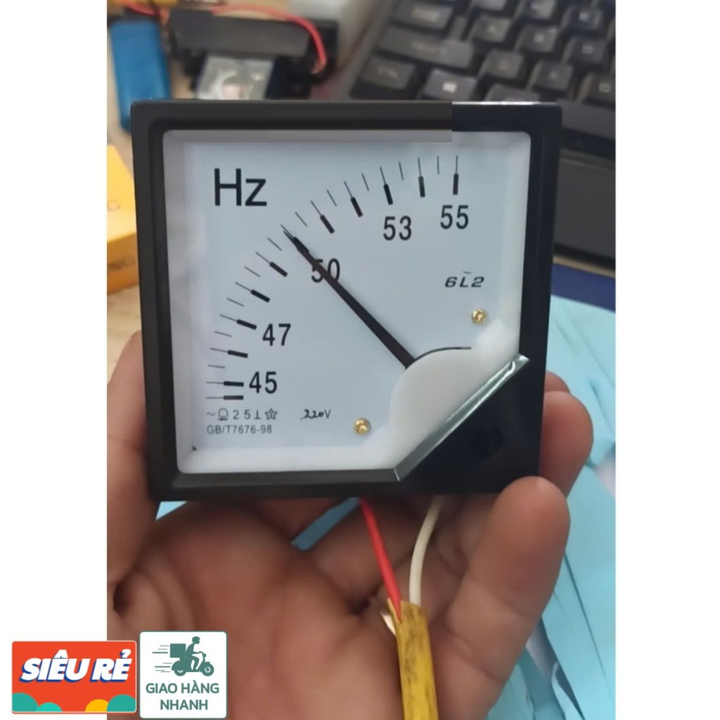 HZ Frequency Meter - 220V 380V - 6L2 HZ Meter จอแสดงผลความถี่ไฟฟ้า