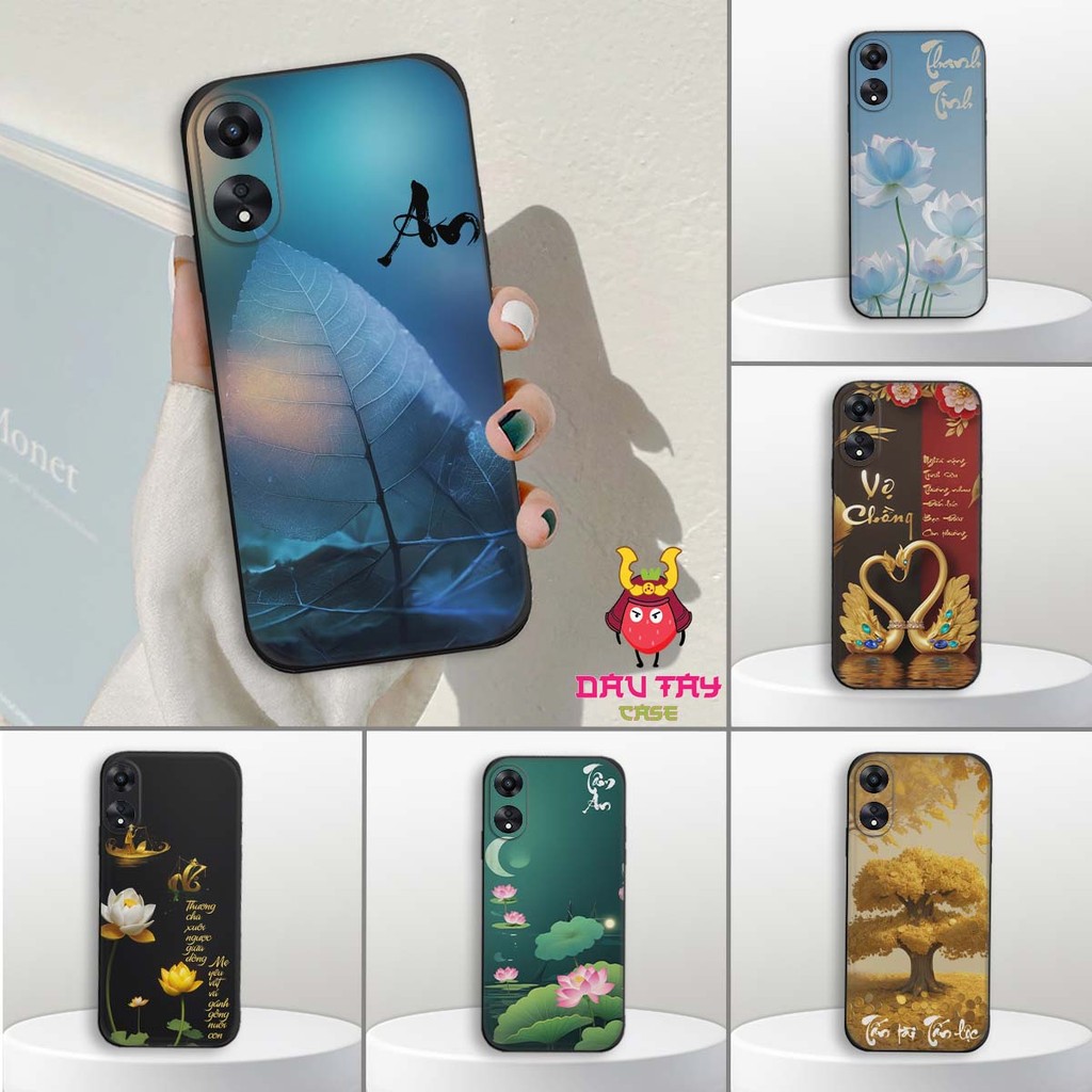เคส Oppo A58 / A78 4G / A98 5G พร้อมการประดิษฐ์ตัวอักษรที่มีความหมายของพ่อแม่