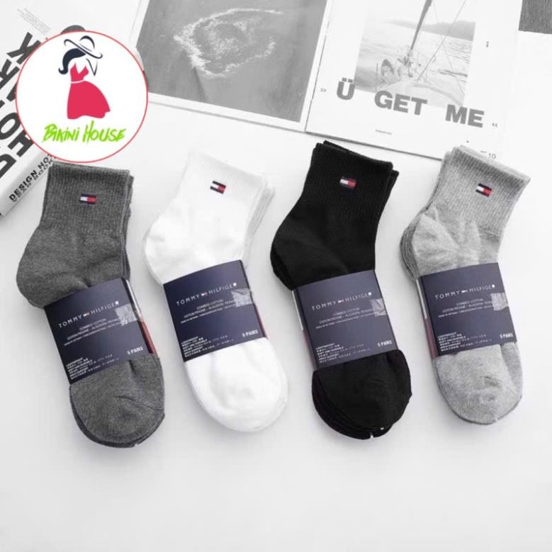 ชุดถุงเท้า 5 คู่ ถุงเท้าคอยาวผู้ชาย TOMNY ผลิตจากนาโน Anti-Foot Odor Myna Bra