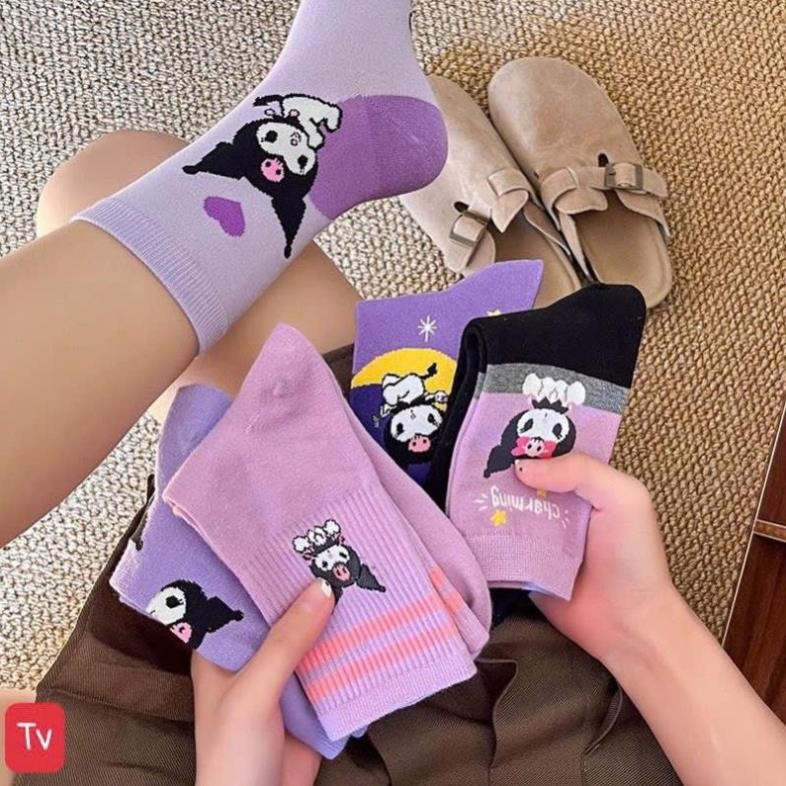 ชุดถุงเท้าคอปกสูงลายคุโรมิ 10 คู่สําหรับผู้หญิงที่มีความยืดหยุ่นที่ดี (MTS90)