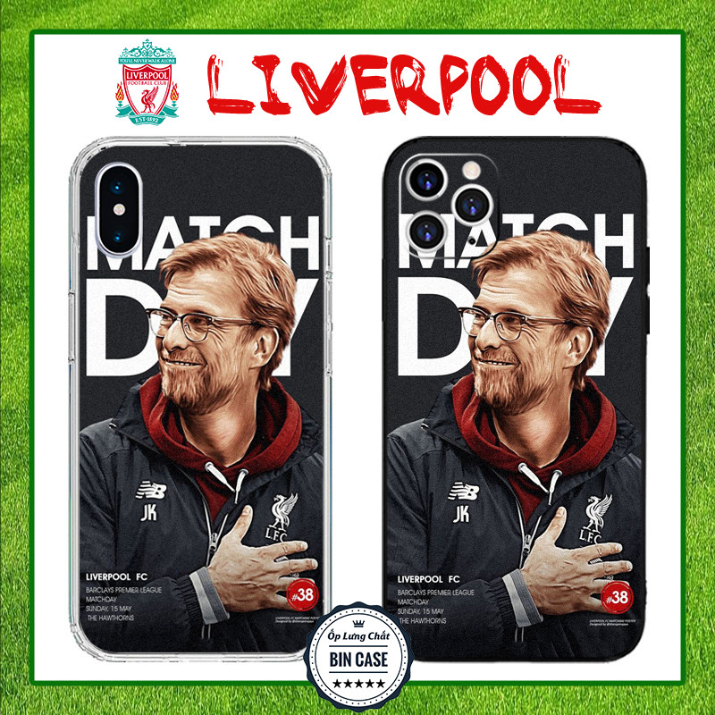 Jurgen KLOPP Case พิมพ์ Chibi Design Coach Liverpool Club iPhone 16 15 14 13 12 11 Pro Max 6 7 Plus 