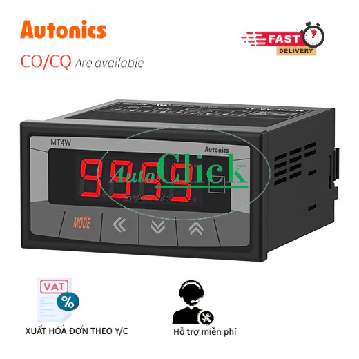 AUT VN | เครื่องวัดมัลติฟังก์ชั่น Autonics MT4W-DV-1N, 12-24VDC, 0-500VDC,