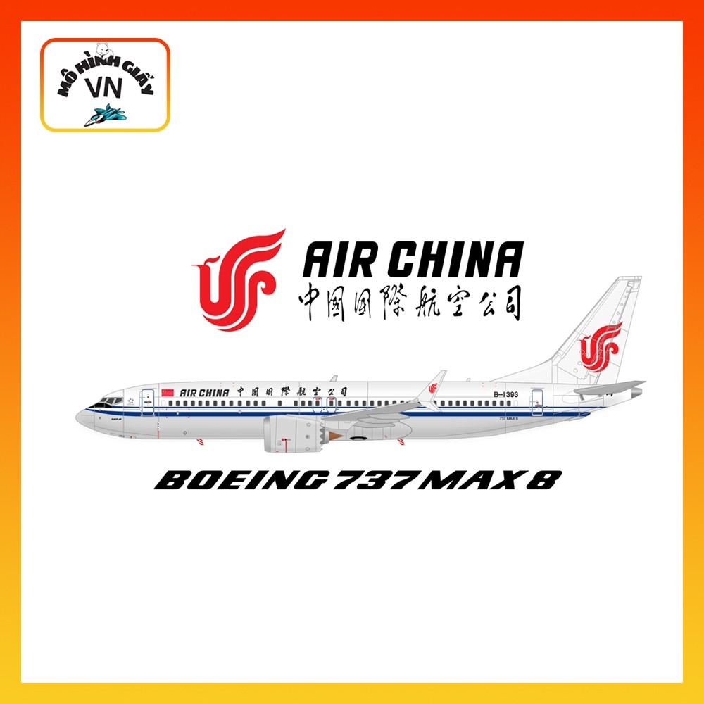 โบอิ้ง 737 Max 8 Air China Assembly Paper รุ่น - MohinhgiayVN