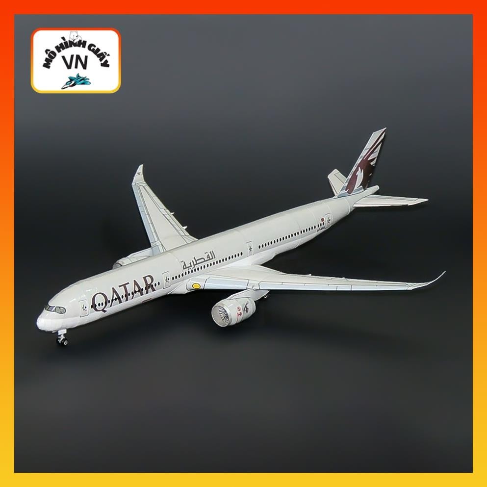 กระดาษประกอบเครื่องบินรุ่น Airbus A350-1000 การบินกาตาร์ - MohinhgiayVN