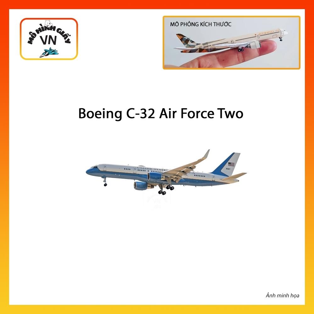 [1:400] Boeing C-32 Air Force Two Assembly Paper รุ่น (B757-200) - MohinhgiayVN