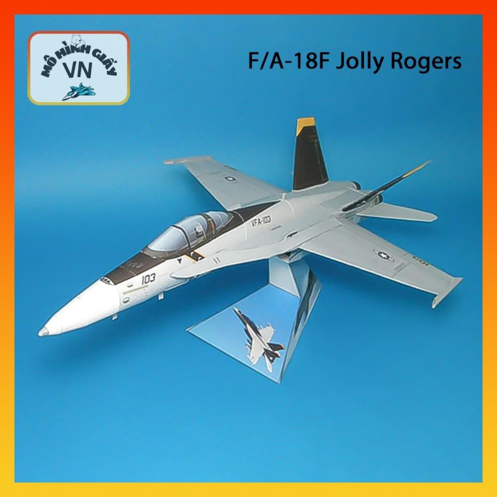 F/A-18F Super Hornet Fighter Plane Assembly Paper รุ่น (Jolly Rogers) - MohinhgiayVN