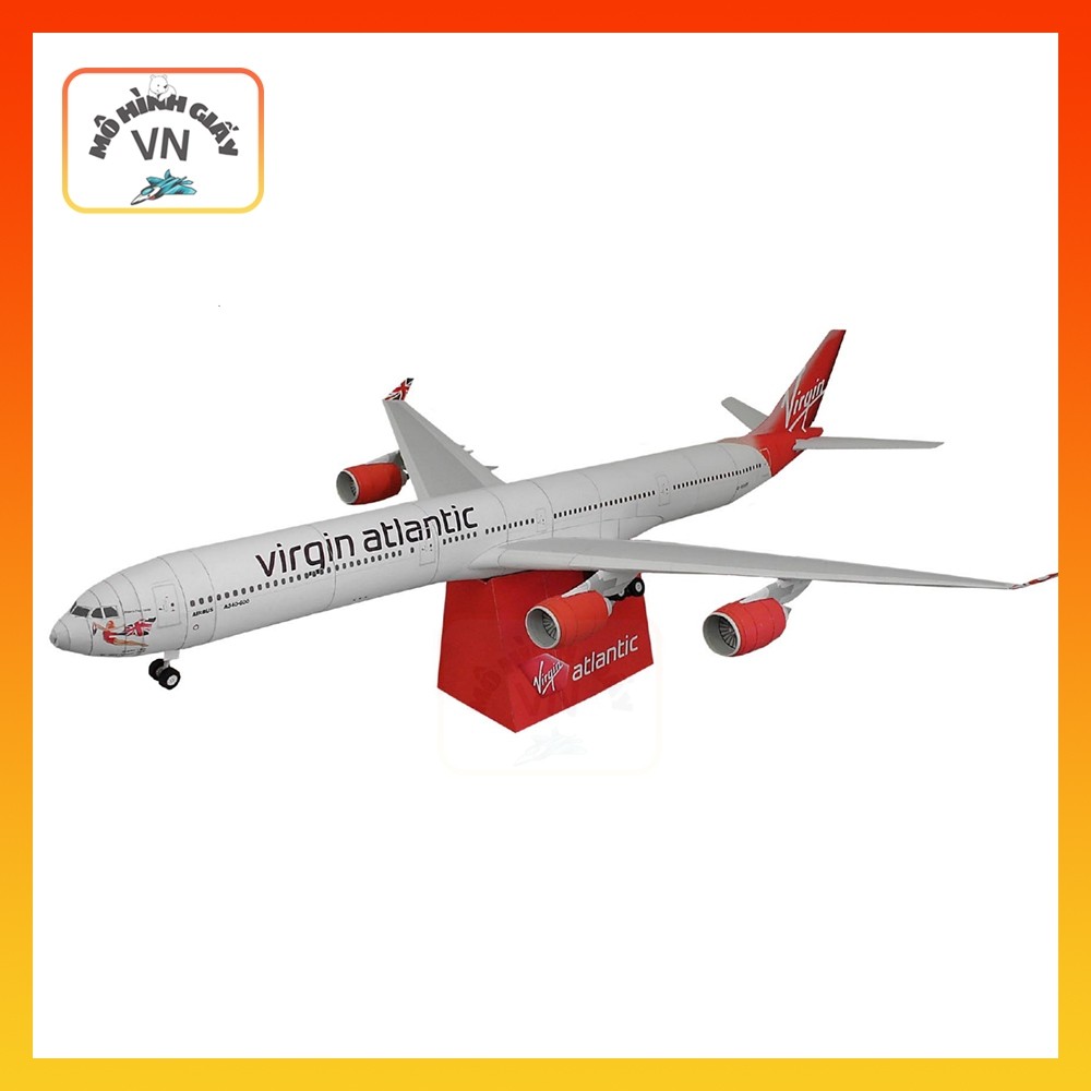 Airbus A340-600 Virgin Atlantic Assembly Paper Model - MohinhgiayVN