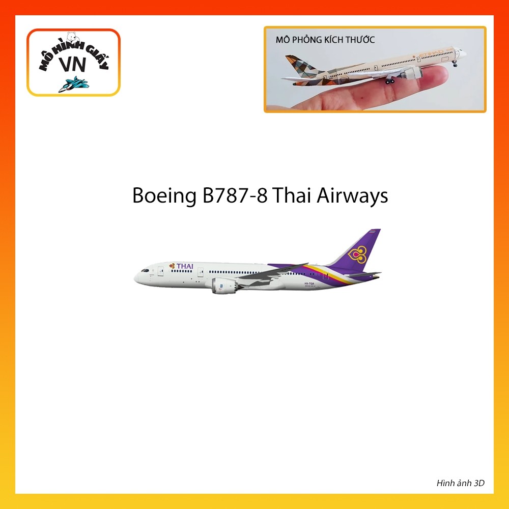 [1:400] Boeing B787-8 กระดาษประกอบการบินไทย รุ่น - MohiinhgiayVN