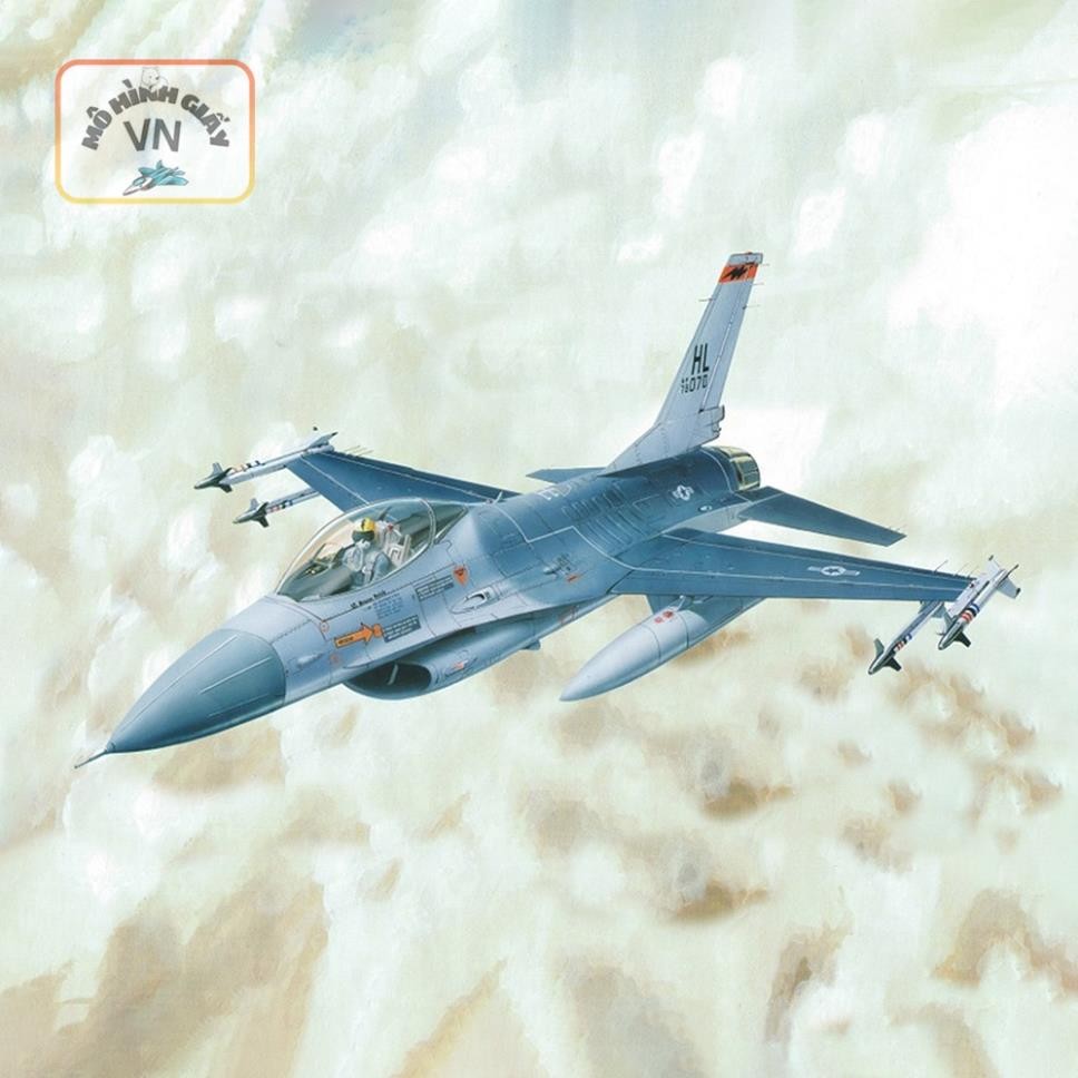 F16 โมเดลกระดาษประกอบ Fighting Falcon - MohinhgiayVN