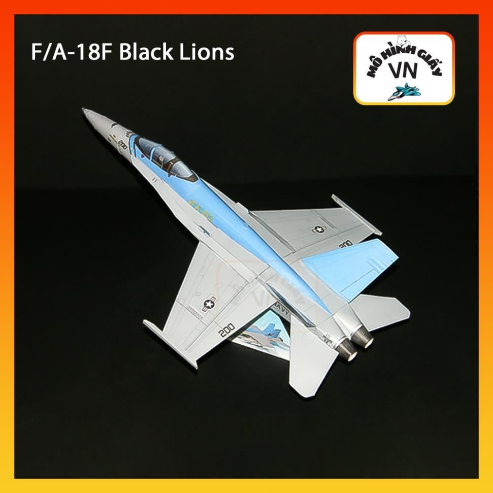 F/A-18F Super Hornet Fighter Plane Assembly Paper Model (สิงโตดํา) - MohinhgiayVN