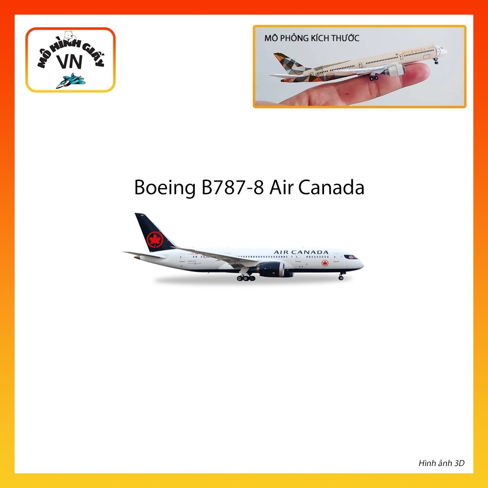 [1:400] Boeing B787-8 Air Canada Assembly Paper Model - MohiinhgiayVN
