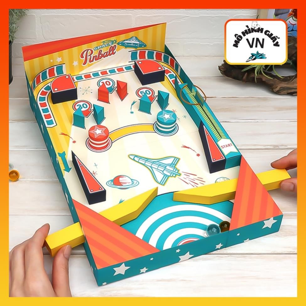 Pinball Game Assembly Paper Model - MohinhgiayVN