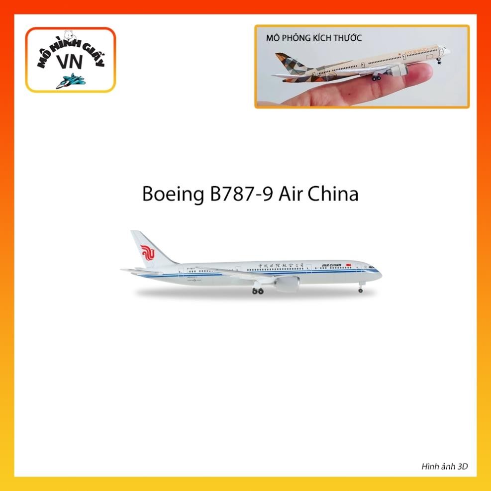 [1:400] Boeing B787-9 กระดาษประกอบ Air China - MohinhgiayVN