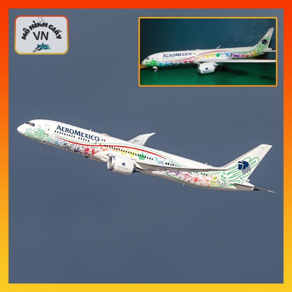 โบอิ้ง 787-9 กระดาษประกอบเครื่องบิน Aeromexico รุ่น - MohinhgiayVN
