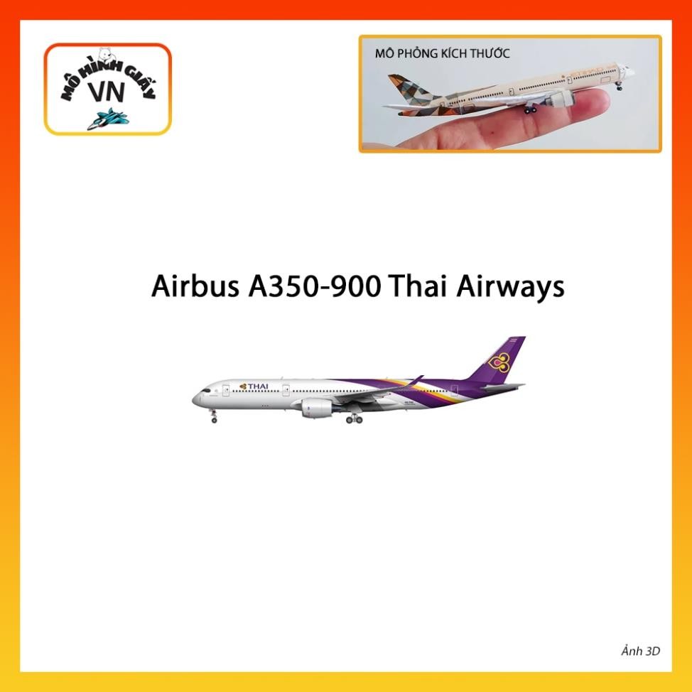 [1:400] Airbus A350-900 Thai Airways Assembly Paper Model - MohinhgiayVN